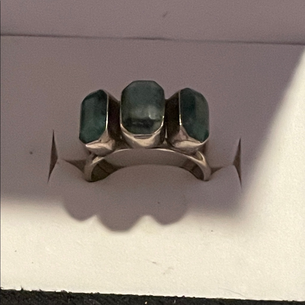 925 Silver And Green Jade Gemstone Jay King Ring Dr 169$